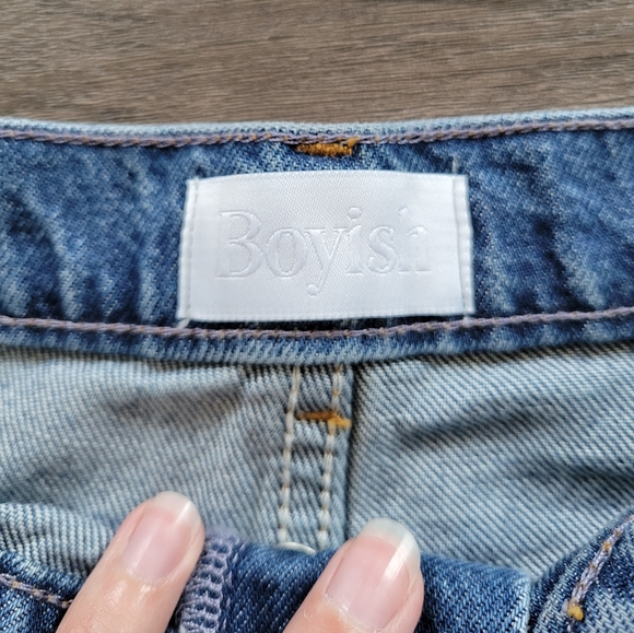 Boyish Charley Wide Leg Cropped Jeans in Greed Wash Size 25 - Picture 7 of 16